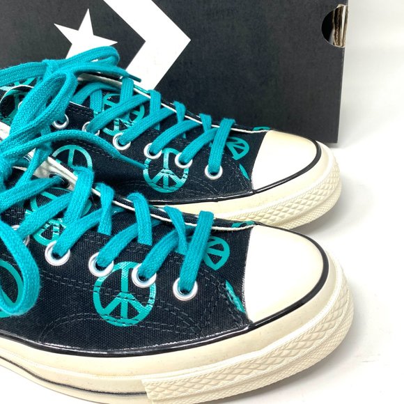💖MEGA SALE💖Converse ☮️ Men 167915C CHUCK 70 OX Black Canvas Malachite Print - Picture 5 of 11